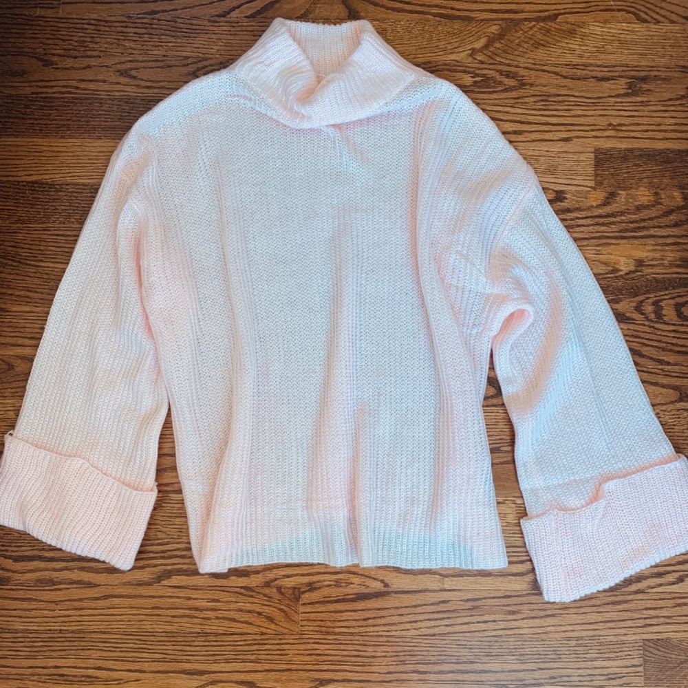 Pink turtle neck sweater